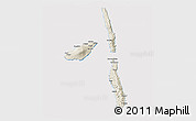 Shaded Relief 3D Map of Penama, cropped outside
