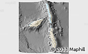 Shaded Relief 3D Map of Penama, darken, desaturated