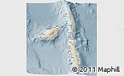 Shaded Relief 3D Map of Penama, semi-desaturated