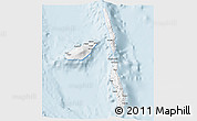 Silver Style 3D Map of Penama, single color outside