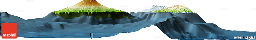 Physical Horizon Map of Penama, darken