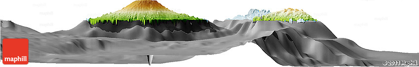 Physical Horizon Map of Penama, darken, desaturated