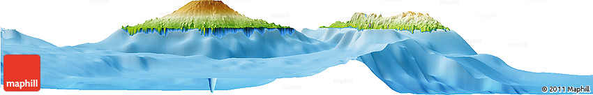Physical Horizon Map of Penama, single color outside