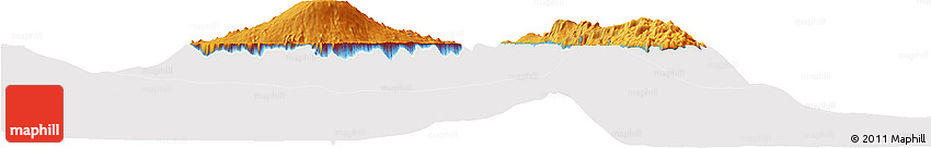 Political Horizon Map of Penama, cropped outside
