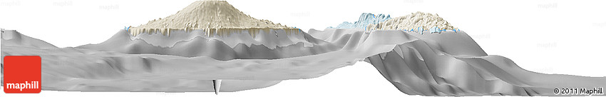 Shaded Relief Horizon Map of Penama, desaturated