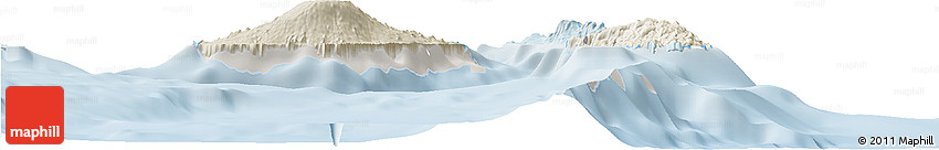 Shaded Relief Horizon Map of Penama, lighten