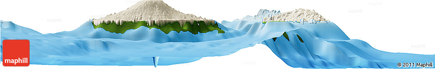 Shaded Relief Horizon Map of Penama, physical outside