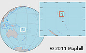 Gray Location Map of Penama, within the entire country