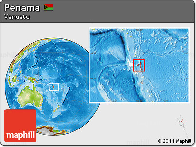 Physical Location Map of Penama, highlighted country