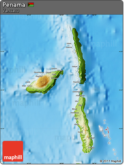 Physical Map of Penama