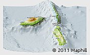 Physical Panoramic Map of Penama, lighten, semi-desaturated