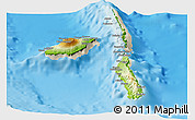 Physical Panoramic Map of Penama, shaded relief outside