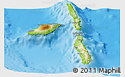 Physical Panoramic Map of Penama, single color outside