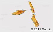Political Panoramic Map of Penama, cropped outside