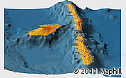 Political Panoramic Map of Penama, darken