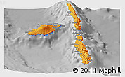Political Panoramic Map of Penama, desaturated