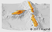 Political Panoramic Map of Penama, lighten, desaturated
