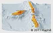 Political Panoramic Map of Penama, lighten, semi-desaturated