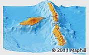 Political Panoramic Map of Penama, single color outside