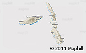 Shaded Relief Panoramic Map of Penama, cropped outside