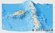 Shaded Relief Panoramic Map of Penama, political outside