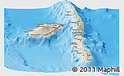 Shaded Relief Panoramic Map of Penama