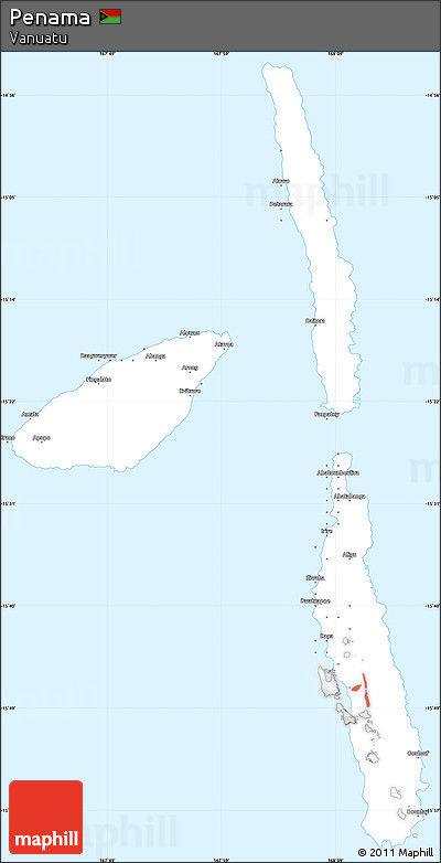 Classic Style Simple Map of Penama