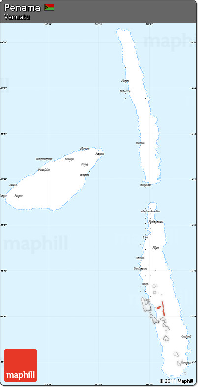 Gray Simple Map of Penama