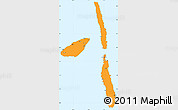 Political Simple Map of Penama, single color outside
