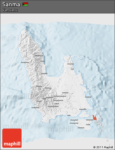 Classic Style 3D Map of Sanma