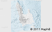 Classic Style 3D Map of Sanma, single color outside