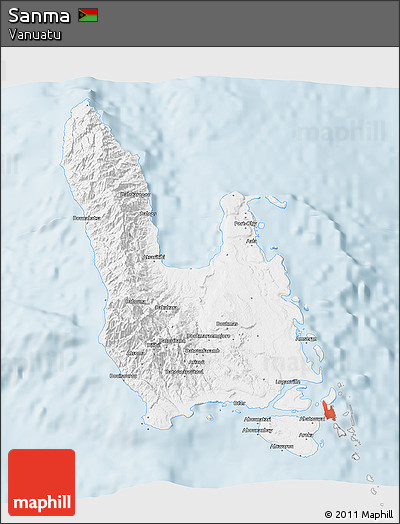 Gray 3D Map of Sanma