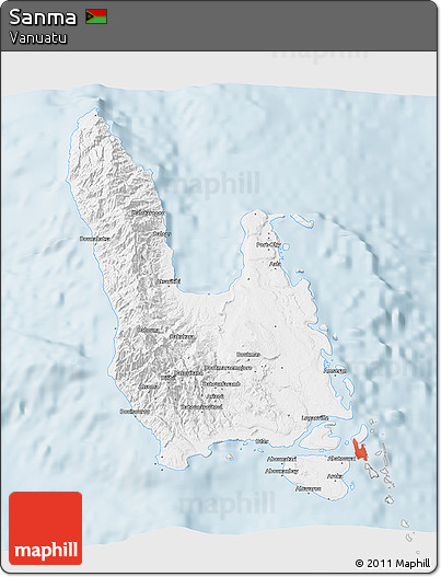 Gray 3D Map of Sanma