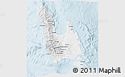 Gray 3D Map of Sanma, single color outside