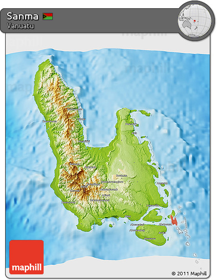 Physical 3D Map of Sanma
