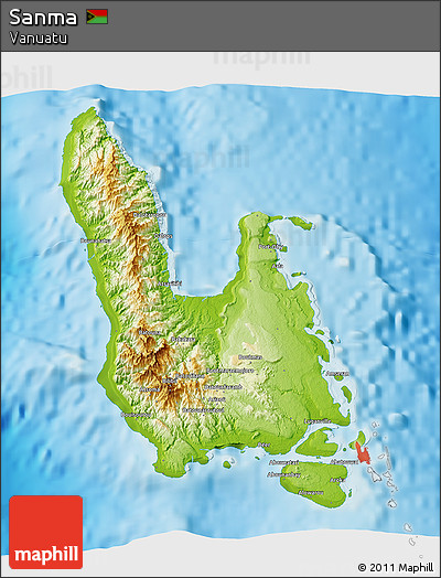 Physical 3D Map of Sanma