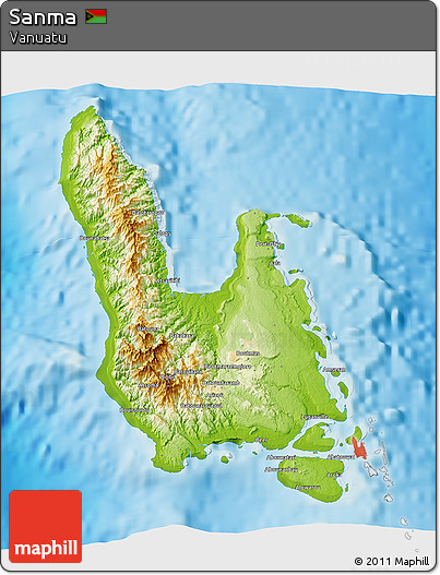 Physical 3D Map of Sanma