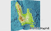 Physical 3D Map of Sanma, satellite outside