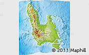 Physical 3D Map of Sanma, single color outside