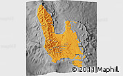 Political 3D Map of Sanma, darken, desaturated
