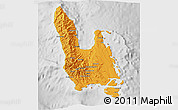 Political 3D Map of Sanma, lighten, desaturated