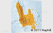 Political 3D Map of Sanma, lighten