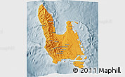 Political 3D Map of Sanma, semi-desaturated