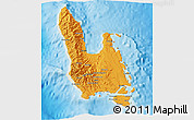 Political 3D Map of Sanma, shaded relief outside