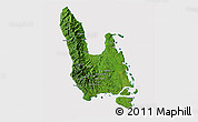 Satellite 3D Map of Sanma, cropped outside