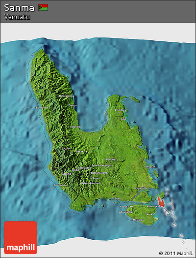 Satellite 3D Map of Sanma
