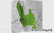 Satellite 3D Map of Sanma, lighten, desaturated