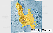 Savanna Style 3D Map of Sanma, single color outside