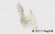 Shaded Relief 3D Map of Sanma, cropped outside