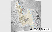 Shaded Relief 3D Map of Sanma, desaturated